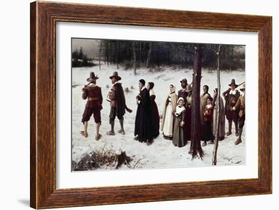 Pilgrims Going to Church-George Henry Boughton-Framed Giclee Print
