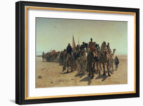 Pilgrims Going to Mecca, 1861-Leon-Auguste-Adolphe Belly-Framed Giclee Print