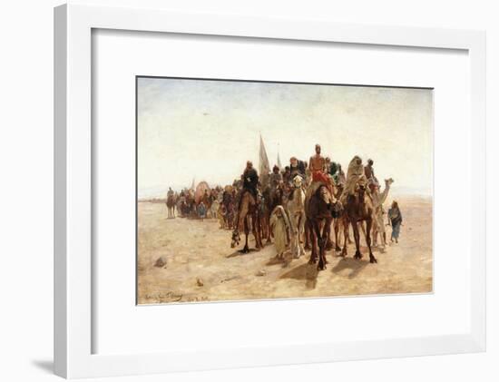 Pilgrims Going to Mecca; Pelerins Allant a La Mecque, 1890-Louis Comfort Tiffany-Framed Giclee Print