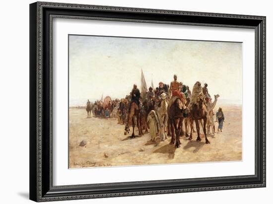 Pilgrims Going to Mecca; Pelerins Allant a La Mecque, 1890-Louis Comfort Tiffany-Framed Giclee Print