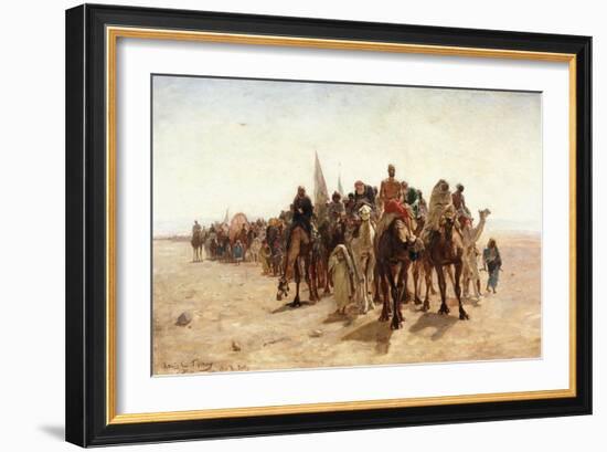 Pilgrims Going to Mecca; Pelerins Allant a La Mecque, 1890-Louis Comfort Tiffany-Framed Giclee Print