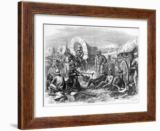 Pilgrims of the Plains, Pub. 1871-Alfred R. Waud-Framed Giclee Print