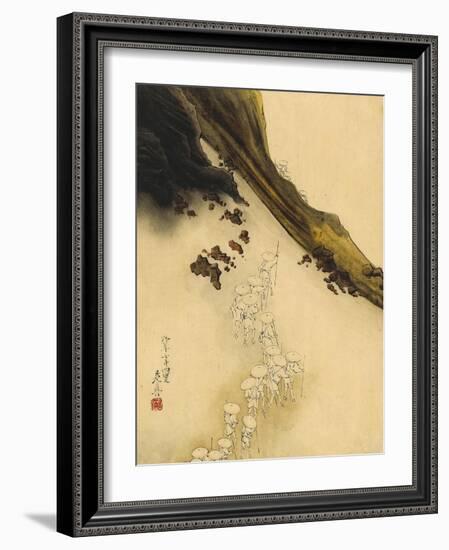 Pilgrims on the Slopes of Mount Fuji-Shibata Zeshin-Framed Art Print