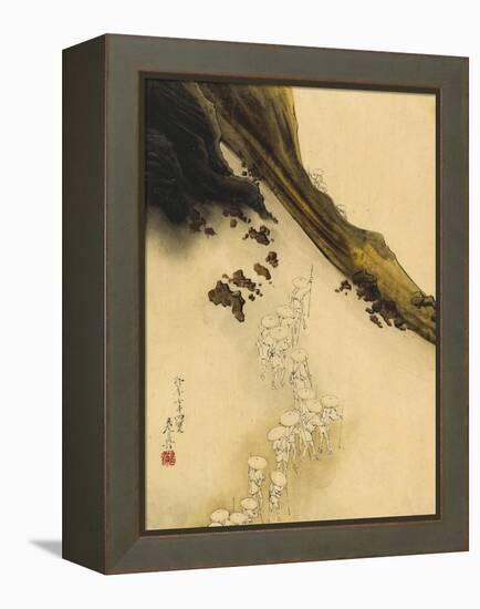 Pilgrims on the Slopes of Mount Fuji-Shibata Zeshin-Framed Stretched Canvas