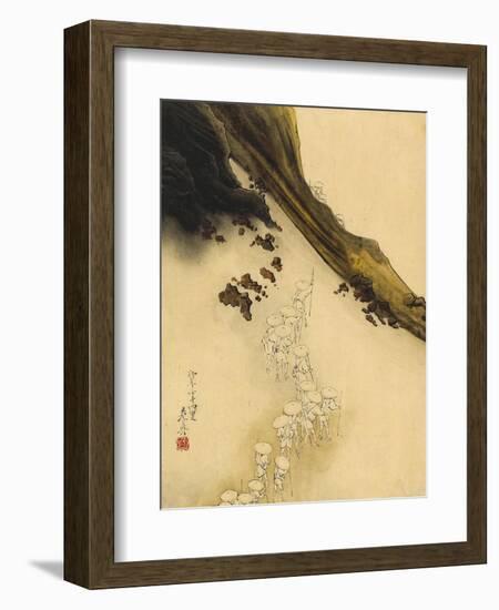 Pilgrims on the Slopes of Mount Fuji-Shibata Zeshin-Framed Premium Giclee Print