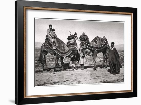 Pilgrims with their Camels on their Way to Karbala, Iraq, 1925-A Kerim-Framed Giclee Print