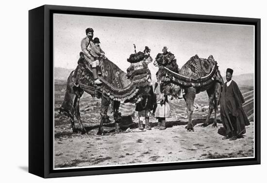 Pilgrims with their Camels on their Way to Karbala, Iraq, 1925-A Kerim-Framed Premier Image Canvas