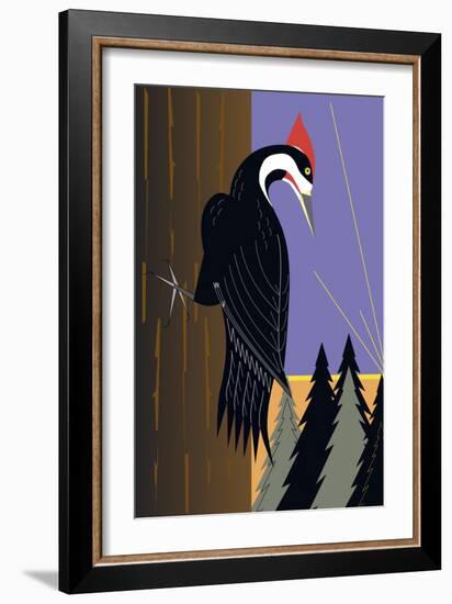 Piliated Woodpecker-Marie Sansone-Framed Giclee Print