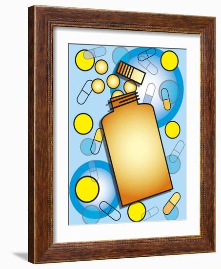 Pill Bottle-David Nicholls-Framed Photographic Print