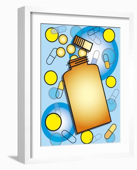 Pill Bottle-David Nicholls-Framed Photographic Print