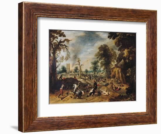 Pillage of a Village-Sebastian Vrancx-Framed Giclee Print