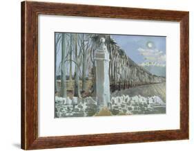 Pillar and Moon-Paul Nash-Framed Giclee Print