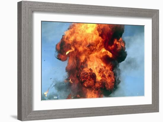 Pillar of Fire Due To Explosion-David Nunuk-Framed Photographic Print