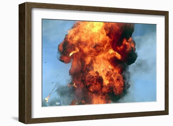 Pillar of Fire Due To Explosion-David Nunuk-Framed Photographic Print