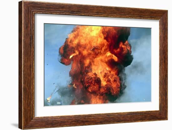 Pillar of Fire Due To Explosion-David Nunuk-Framed Photographic Print