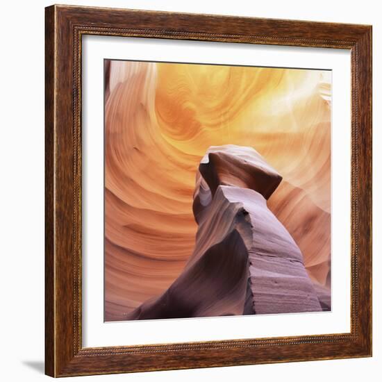 Pillar of Stone in Thin Lizy Canyon, a Slot Canyon, Arizona, USA-Tony Gervis-Framed Photographic Print