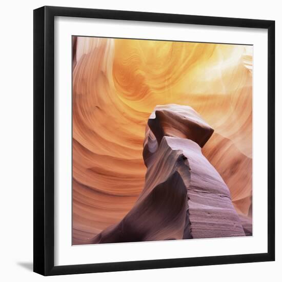 Pillar of Stone in Thin Lizy Canyon, a Slot Canyon, Arizona, USA-Tony Gervis-Framed Photographic Print