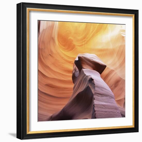 Pillar of Stone in Thin Lizy Canyon, a Slot Canyon, Arizona, USA-Tony Gervis-Framed Photographic Print