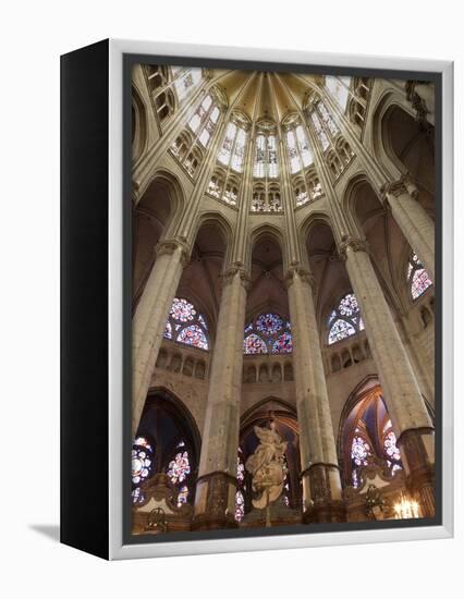 Pillars and Vaulted Roof in the Choir, Beauvais Cathedral, Beauvais, Picardy, France, Europe-Nick Servian-Framed Premier Image Canvas