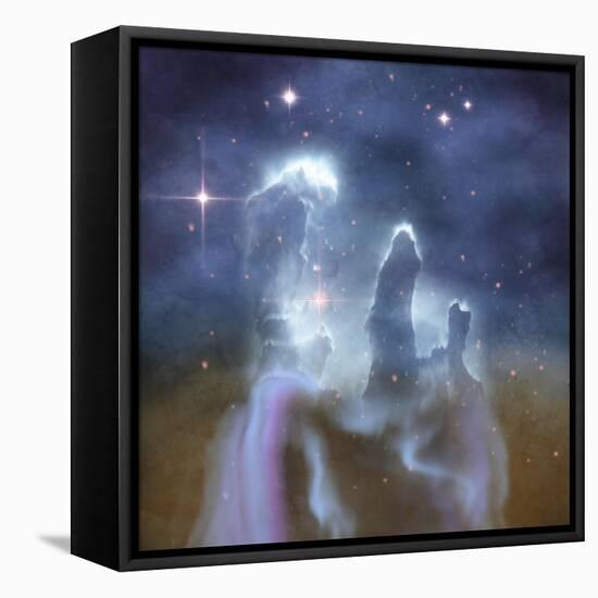 Pillars of Creation in the Eagle Nebula-Stocktrek Images-Framed Stretched Canvas