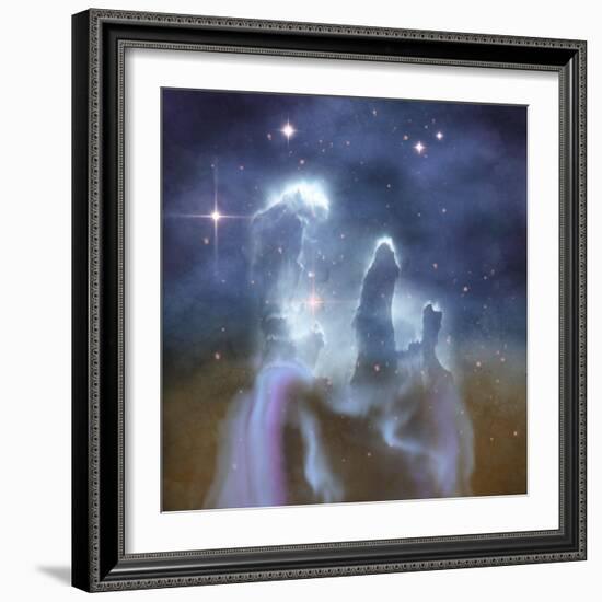 Pillars of Creation in the Eagle Nebula-Stocktrek Images-Framed Art Print