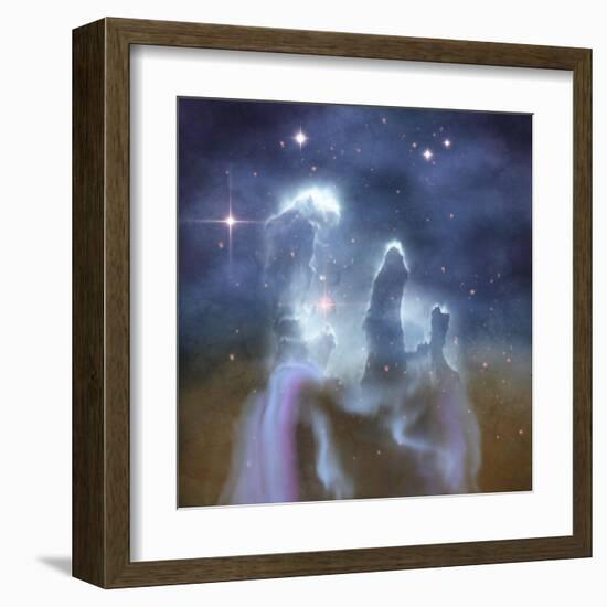 Pillars of Creation in the Eagle Nebula-Stocktrek Images-Framed Art Print