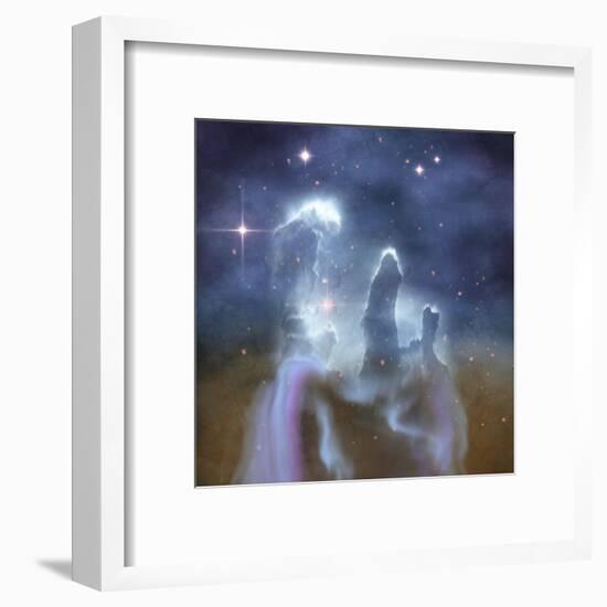 Pillars of Creation in the Eagle Nebula-Stocktrek Images-Framed Art Print