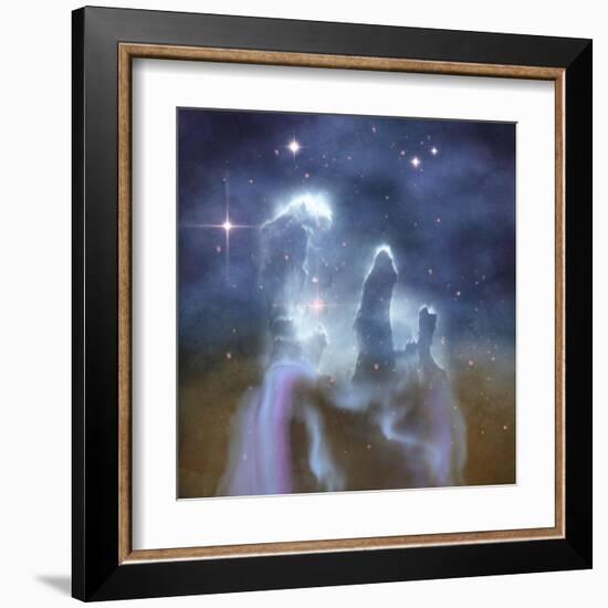 Pillars of Creation in the Eagle Nebula-Stocktrek Images-Framed Art Print