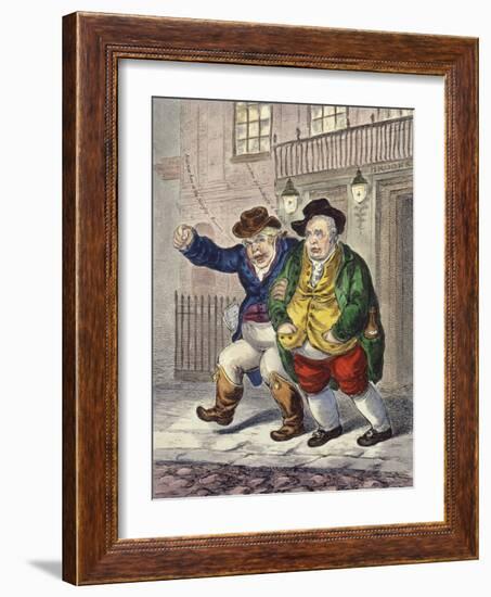 Pillars of the Consitution: Three O'clock & a Cloudy Morning, 1809 (Hand-Coloured Etching)-James Gillray-Framed Giclee Print
