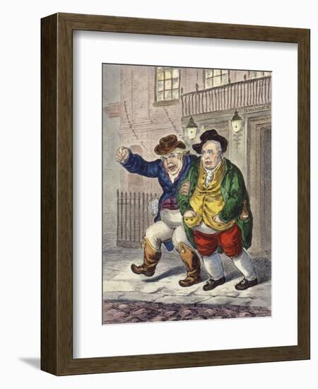 Pillars of the Consitution: Three O'clock & a Cloudy Morning, 1809 (Hand-Coloured Etching)-James Gillray-Framed Giclee Print