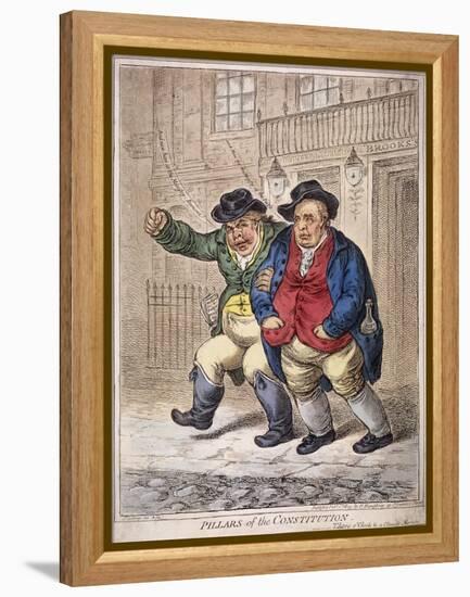 Pillars of the Constitution: Three O'Clock and a Cloudy Morning, 1809-James Gillray-Framed Premier Image Canvas