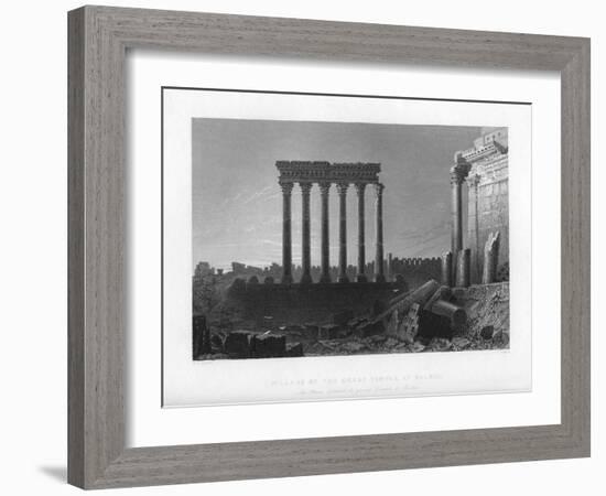 Pillars of the Great Temple at Balbec, 1841-J Sands-Framed Giclee Print