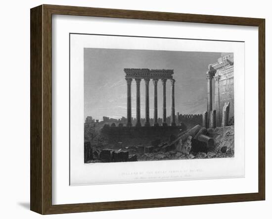 Pillars of the Great Temple at Balbec, 1841-J Sands-Framed Giclee Print