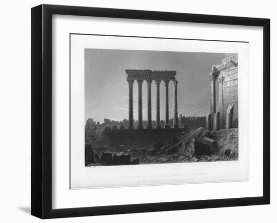 Pillars of the Great Temple at Balbec, 1841-J Sands-Framed Giclee Print