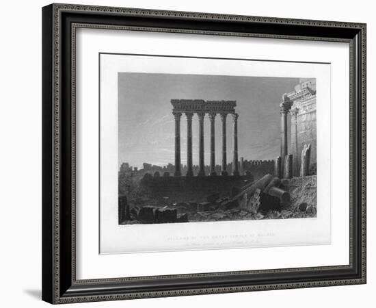 Pillars of the Great Temple at Balbec, 1841-J Sands-Framed Giclee Print