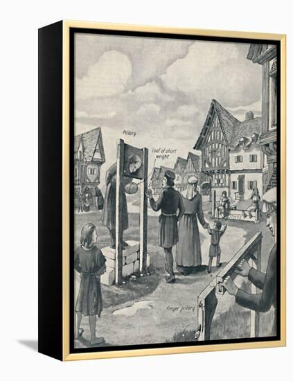 'Pillory and Stocks of the Middle Ages', c1934-Unknown-Framed Premier Image Canvas