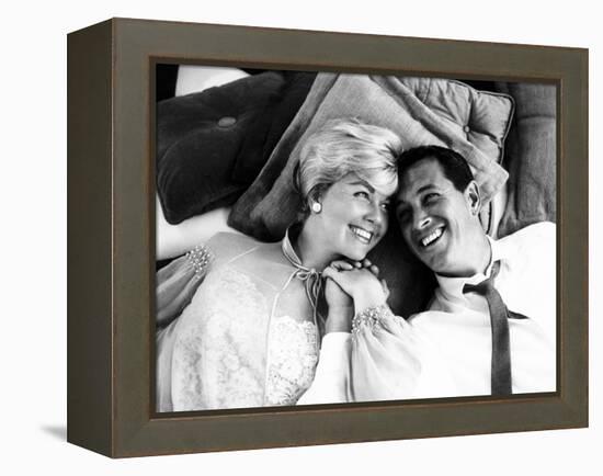 Pillow Talk, Doris Day, Rock Hudson, 1959-null-Framed Stretched Canvas