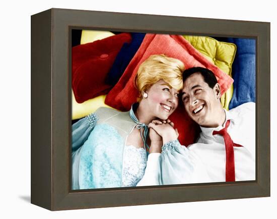 Pillow Talk, Doris Day, Rock Hudson, 1959-null-Framed Stretched Canvas