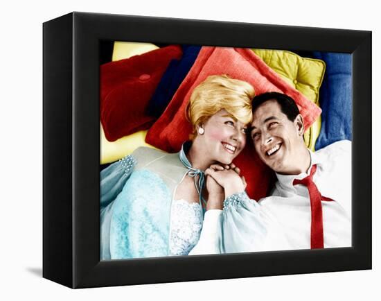 Pillow Talk, Doris Day, Rock Hudson, 1959-null-Framed Stretched Canvas