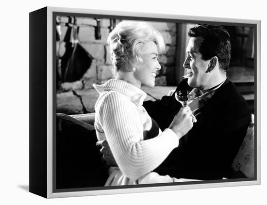 Pillow Talk, Doris Day, Rock Hudson, 1959-null-Framed Stretched Canvas