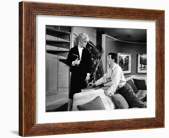 Pillow Talk, Doris Day, Rock Hudson, 1959-null-Framed Premium Photographic Print