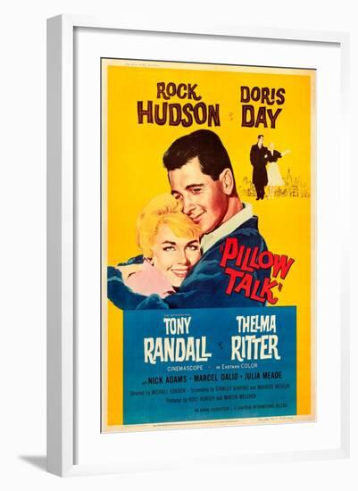 Pillow Talk, Doris Day, Rock Hudson, 1959-null-Framed Art Print