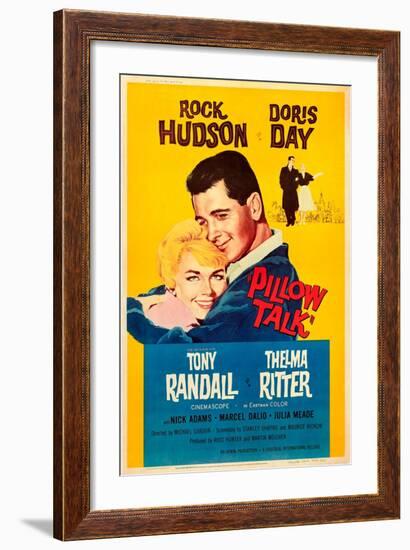 Pillow Talk, Doris Day, Rock Hudson, 1959--Framed Art Print