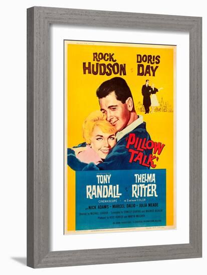 Pillow Talk, Doris Day, Rock Hudson, 1959-null-Framed Art Print