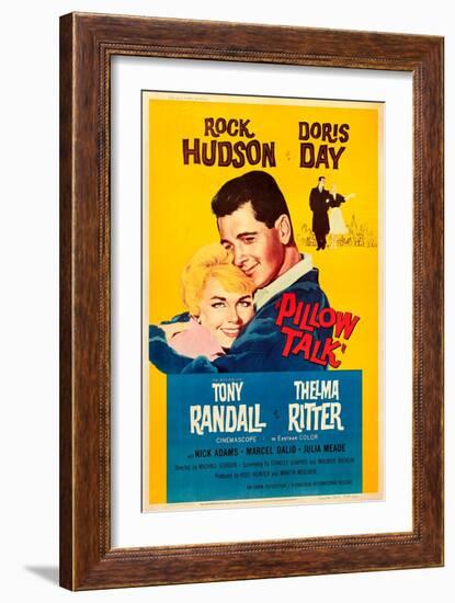 Pillow Talk, Doris Day, Rock Hudson, 1959-null-Framed Art Print