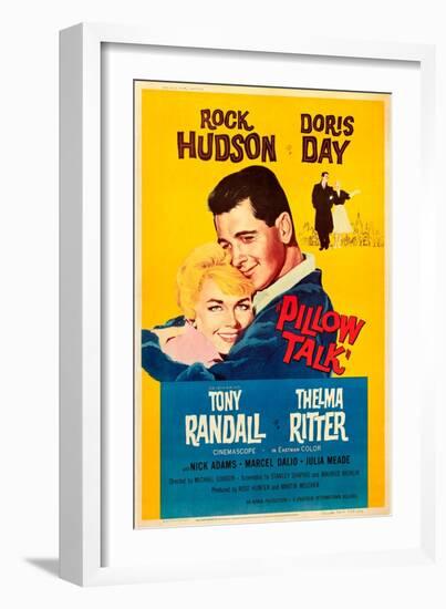 Pillow Talk, Doris Day, Rock Hudson, 1959-null-Framed Art Print