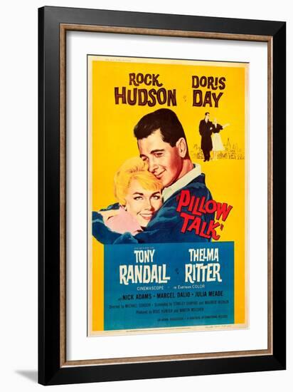 Pillow Talk, Doris Day, Rock Hudson, 1959-null-Framed Premium Giclee Print