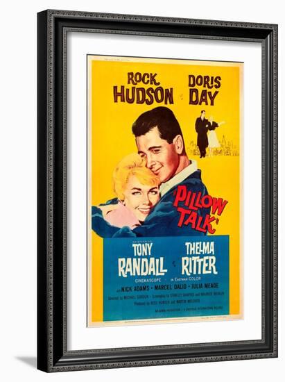 Pillow Talk, Doris Day, Rock Hudson, 1959-null-Framed Premium Giclee Print