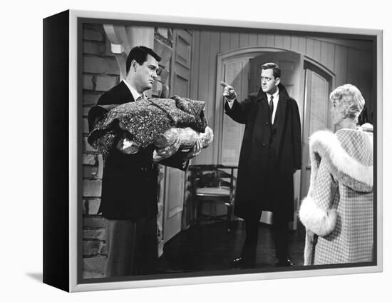 Pillow Talk, Rock Hudson, Tony Randall, Doris Day, 1959-null-Framed Stretched Canvas