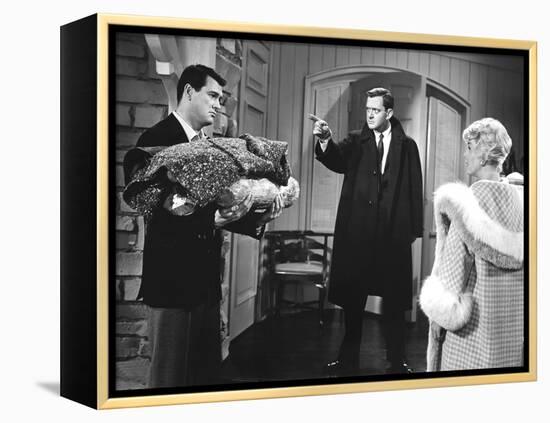 Pillow Talk, Rock Hudson, Tony Randall, Doris Day, 1959-null-Framed Stretched Canvas